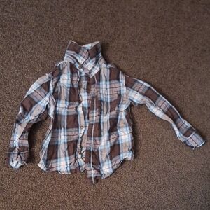 Carter's Brown Plaid Button-Down Shirt